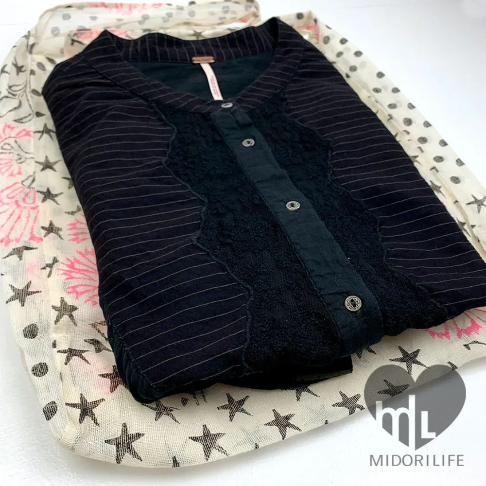 FREE PEOPLE Mixed Media Lace Button Down - Picture 5 of 6